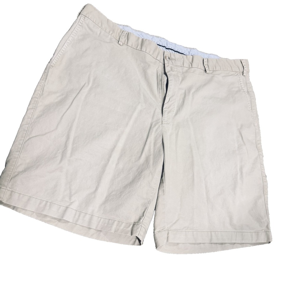Peter Millar Mens Golf Shorts Beige Classic Fit Pima Cotton Chino 40x8 Preppy